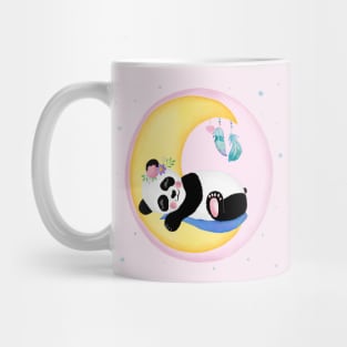 Baby Panda bear girl is dreaming Mug